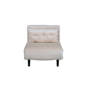 VENTURE DESIGN Vicky sovesofa, enkelt - beige fljl og sort stl (190x73)