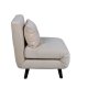 VENTURE DESIGN Vicky sovesofa, enkelt - beige flyel og svart stl (190x73)
