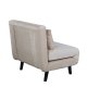 VENTURE DESIGN Vicky sovesofa, enkelt - beige flyel og svart stl (190x73)