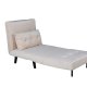 VENTURE DESIGN Vicky sovesofa, enkelt - beige flyel og svart stl (190x73)