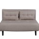 VENTURE DESIGN Vicky sovesofa, dobbel - brun polyester og svart stl (190x120)