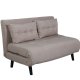 VENTURE DESIGN Vicky sovesofa, dobbel - brun polyester og svart stl (190x120)