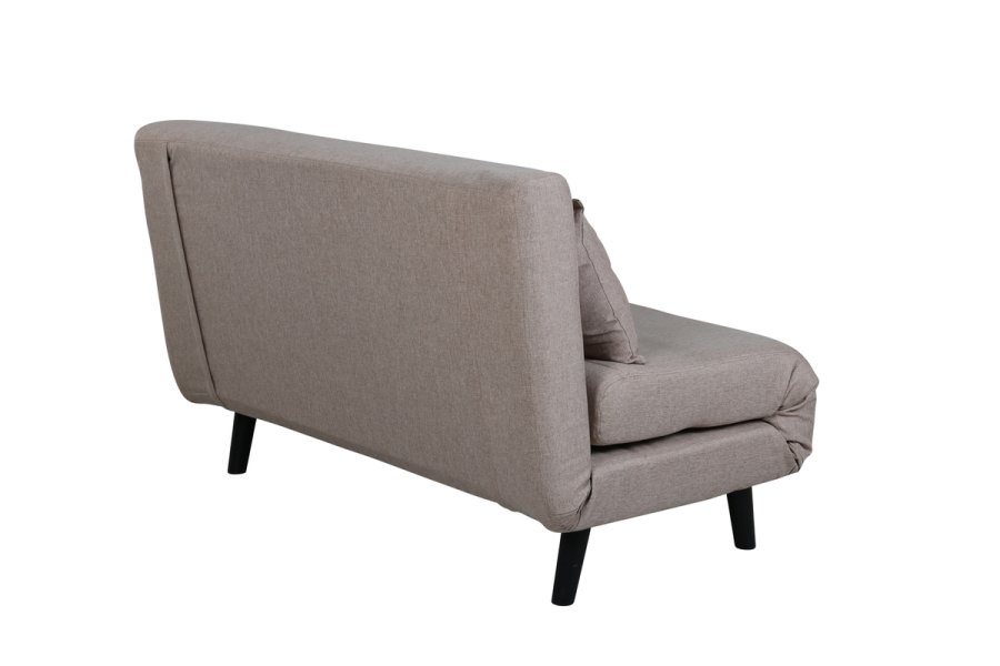 VENTURE DESIGN Vicky sovesofa, dobbel - brun polyester og svart stl (190x120)