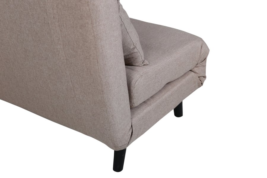 VENTURE DESIGN Vicky sovesofa, dobbel - brun polyester og svart stl (190x120)