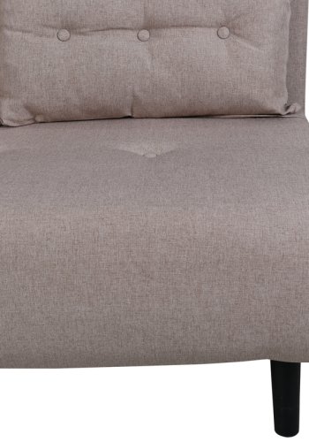 VENTURE DESIGN Vicky sovesofa, dobbel - brun polyester og svart stl (190x120)