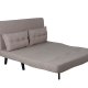 VENTURE DESIGN Vicky sovesofa, dobbel - brun polyester og svart stl (190x120)