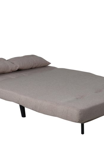 VENTURE DESIGN Vicky sovesofa, dobbel - brun polyester og svart stl (190x120)