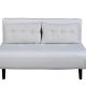 VENTURE DESIGN Vicky sovesofa, dobbelt - beige polyester og sort stl (190x120)