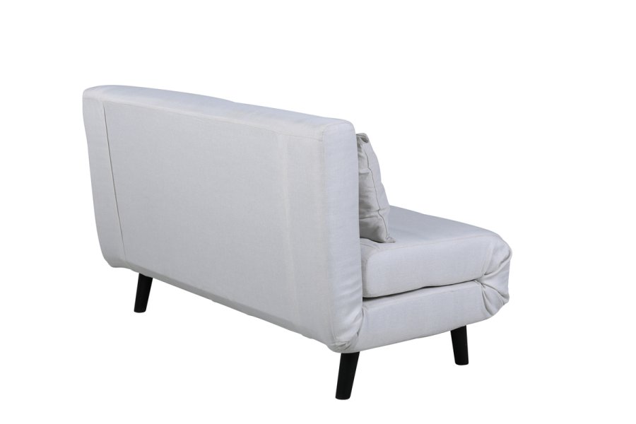 VENTURE DESIGN Vicky sovesofa, dobbelt - beige polyester og sort stl (190x120)