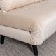 VENTURE DESIGN Vicky sovesofa, dobbel - beige flyel og svart stl (190x120)