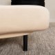 VENTURE DESIGN Vicky sovesofa, dobbel - beige flyel og svart stl (190x120)