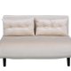 VENTURE DESIGN Vicky sovesofa, dobbel - beige flyel og svart stl (190x120)