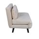 VENTURE DESIGN Vicky sovesofa, dobbel - beige flyel og svart stl (190x120)