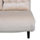 VENTURE DESIGN Vicky sovesofa, dobbel - beige flyel og svart stl (190x120)