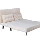 VENTURE DESIGN Vicky sovesofa, dobbel - beige flyel og svart stl (190x120)
