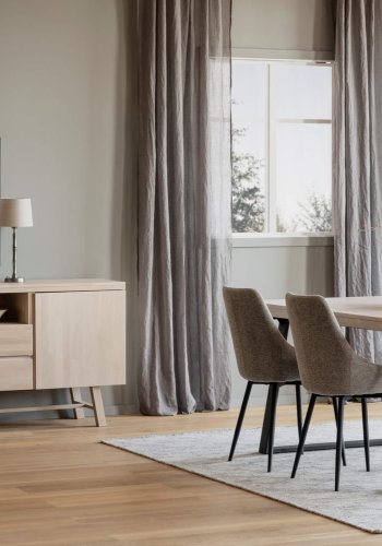 ROWICO Brooklyn sknk - hvidpigmenteret eg, m. 2 lger, 2 skuffer og 1 rum