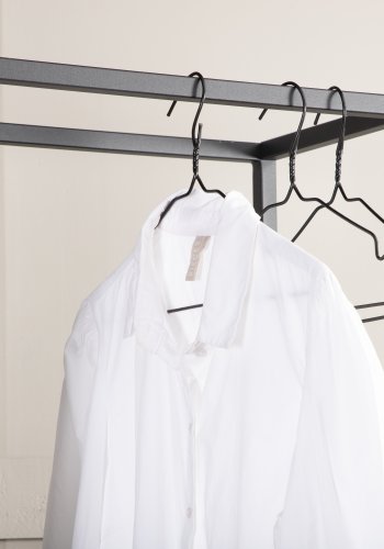 VENTURE DESIGN Classe garderobestativ, med speil og hyller - sort stl