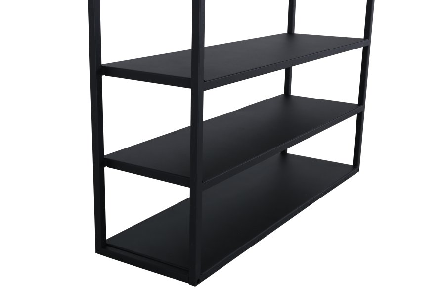 VENTURE DESIGN Classe garderobestativ, med speil og hyller - sort stl