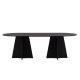 VENTURE DESIGN Bootcut spisebord, ovalt - svart finer (230x115)