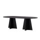 VENTURE DESIGN Bootcut spisebord, ovalt - svart finer (230x115)