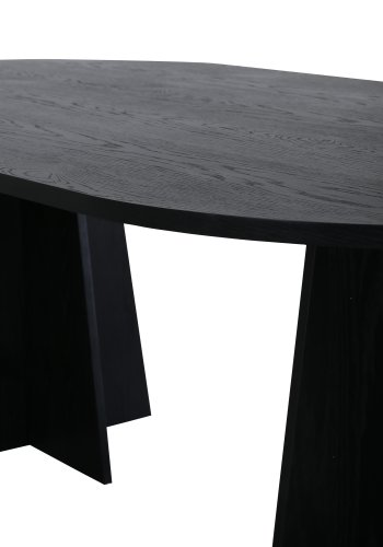 VENTURE DESIGN Bootcut spisebord, ovalt - svart finer (230x115)