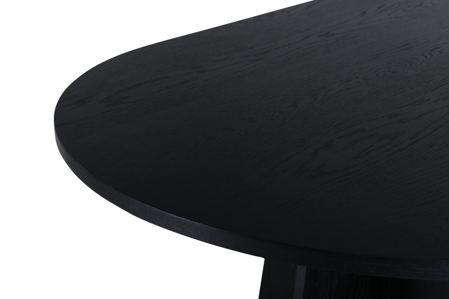 VENTURE DESIGN Bootcut spisebord, ovalt - svart finer (230x115)
