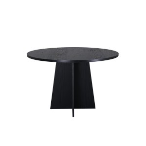 VENTURE DESIGN Bootcut matbord, runt - svart faner (110)