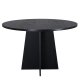 VENTURE DESIGN Bootcut spisebord, rundt - svart finer (110)