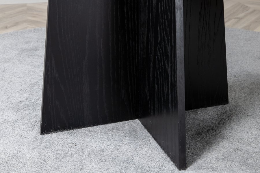 VENTURE DESIGN Bootcut spisebord, rundt - svart finer (110)