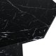 VENTURE DESIGN Marbs spisebord, ottekantet - sort marmormnstret papirlaminat (110)