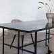 VENTURE DESIGN Leif spisebord, rektangulrt - rkt glass og sort stl (200x90)