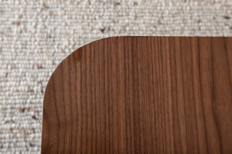 VENTURE DESIGN Uno spisebord, rektangulrt - valnttfarget finer og sort stl (200x90)