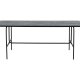 VENTURE DESIGN Uno spisebord, rektangulrt - svart finer og sort stl (200x90)