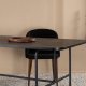 VENTURE DESIGN Uno spisebord, rektangulrt - svart finer og sort stl (200x90)