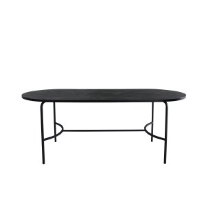 VENTURE DESIGN Skate matbord, ovalt - svart faner och svart stl (200x90)