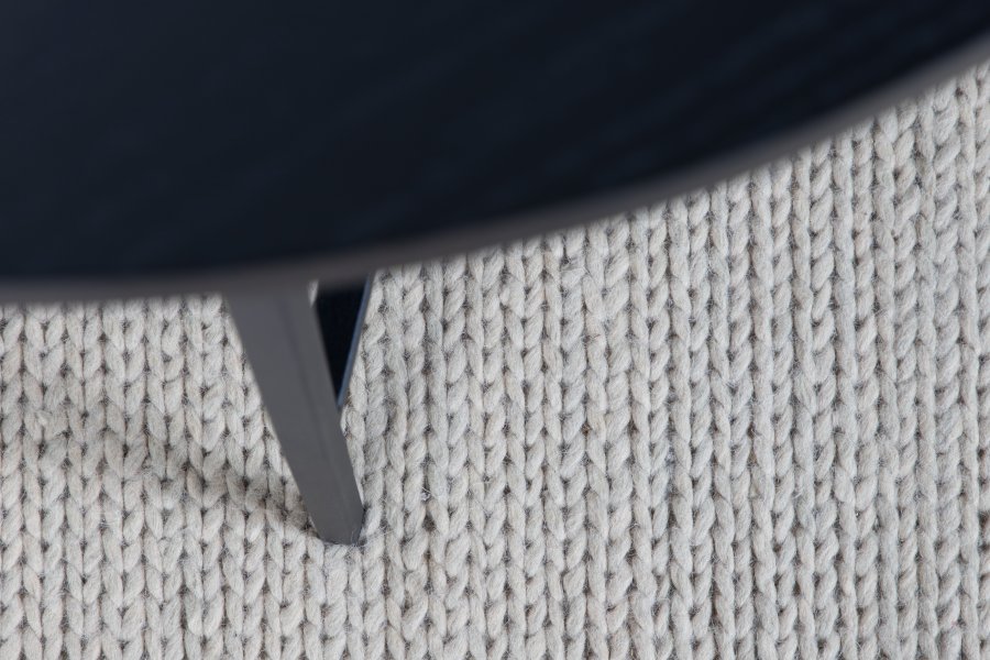 VENTURE DESIGN Skate spisebord, ovalt - svart finer og sort stl (200x90)