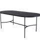 VENTURE DESIGN Skate spisebord, ovalt - svart finer og sort stl (200x90)
