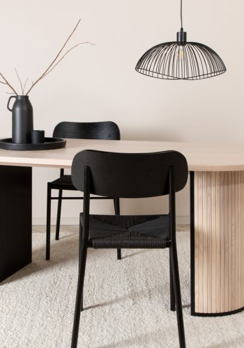 VENTURE DESIGN Bianca spisebord, ovalt - hvitkalket finer (200x90)