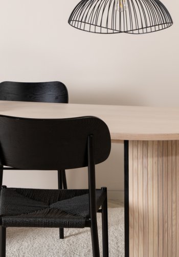 VENTURE DESIGN Bianca spisebord, ovalt - hvitkalket finer (200x90)