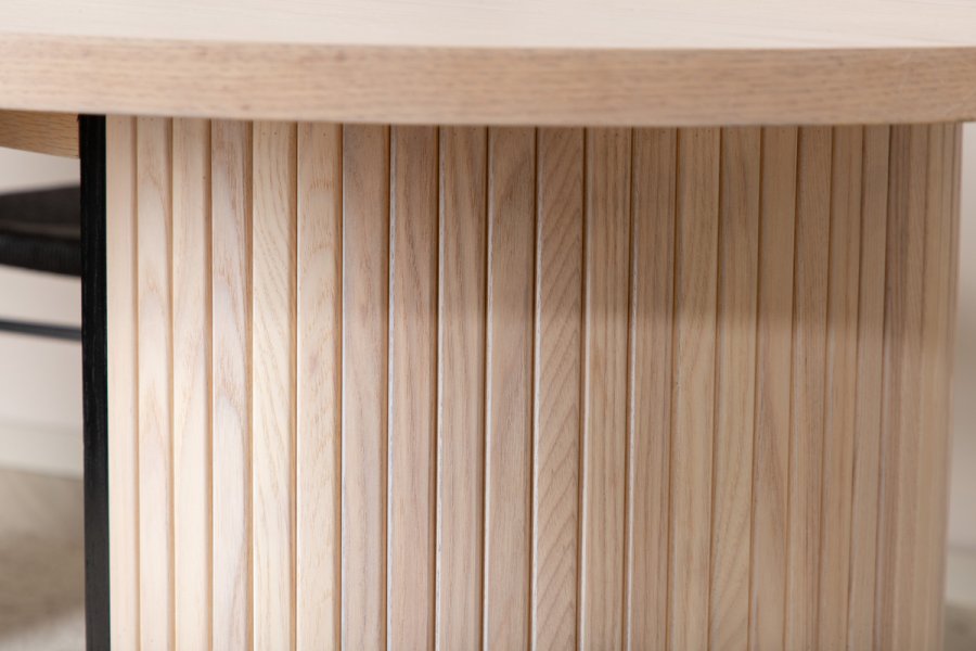 VENTURE DESIGN Bianca spisebord, ovalt - hvitkalket finer (200x90)