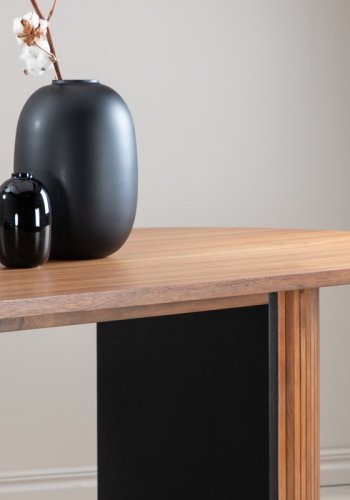 VENTURE DESIGN Bianca Esstisch, oval – Walnussfurnier (200x90)