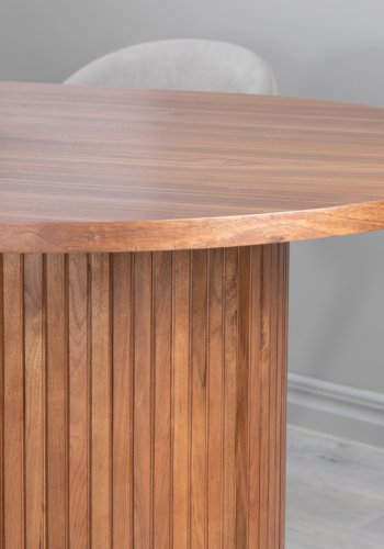 VENTURE DESIGN Bianca Esstisch, oval – Walnussfurnier (200x90)