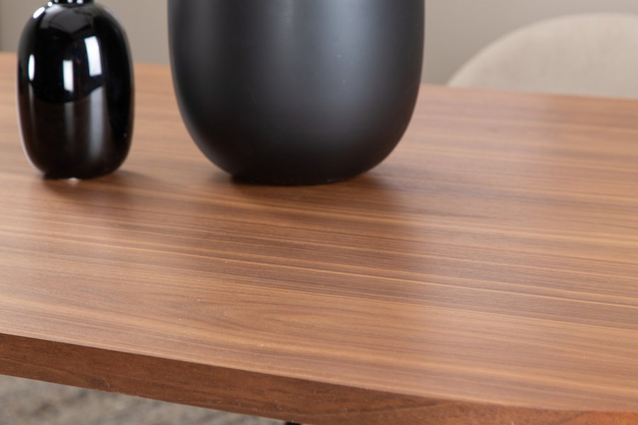 VENTURE DESIGN Bianca Esstisch, oval – Walnussfurnier (200x90)