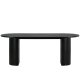 VENTURE DESIGN Bianca spisebord, ovalt - svart finer (200x90)