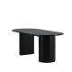 VENTURE DESIGN Bianca spisebord, ovalt - svart finer (200x90)