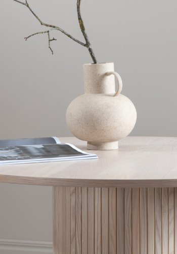 VENTURE DESIGN Bianca spisebord, rundt - hvitkalket finer (110)