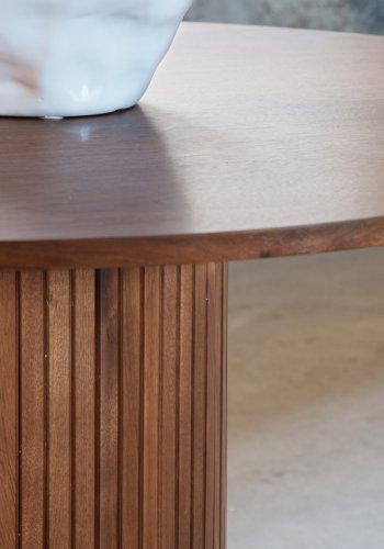 VENTURE DESIGN Bianca spisebord, rundt - valnttfarget finer (110)