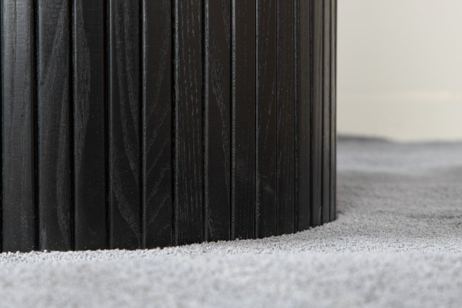 VENTURE DESIGN Bianca spisebord, rundt - svart finer (110)