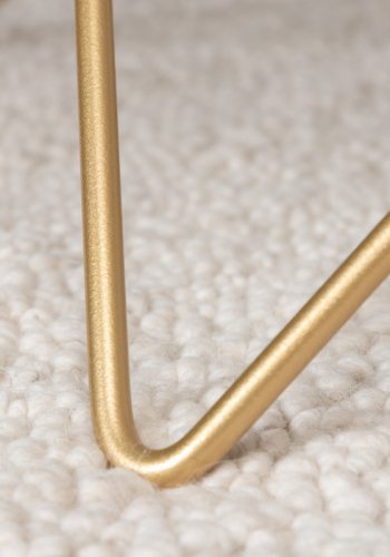 VENTURE DESIGN Tristar salongbord, firkantet - svart marmorert glass og messingstl (80x80)