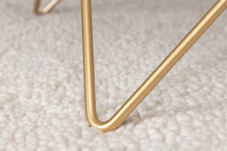 VENTURE DESIGN Tristar salongbord, firkantet - svart marmorert glass og messingstl (80x80)